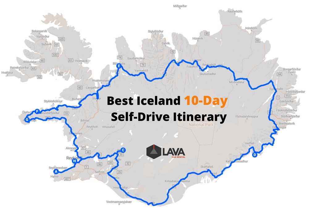 Meilleur itinéraire road trip de 10 jours en Islande