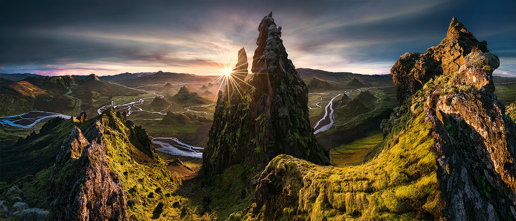 Sun Rising on Icelandic Highlands