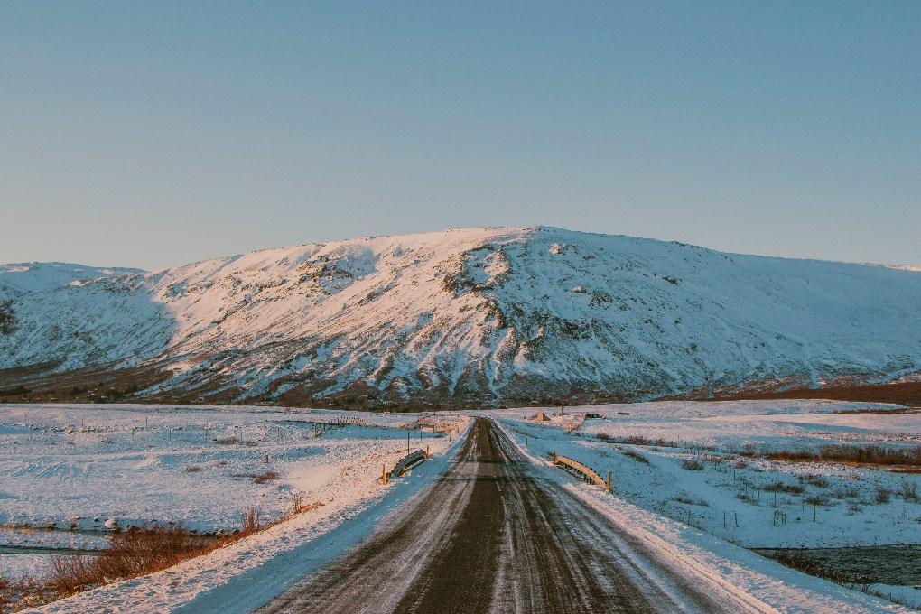 route d'Islande en hiver