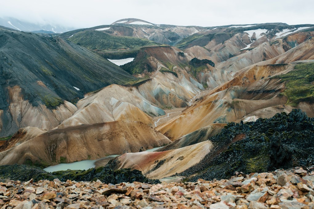 Landmannlaugar est la zone de randonnée la plus célèbre des hautes terres islandaises