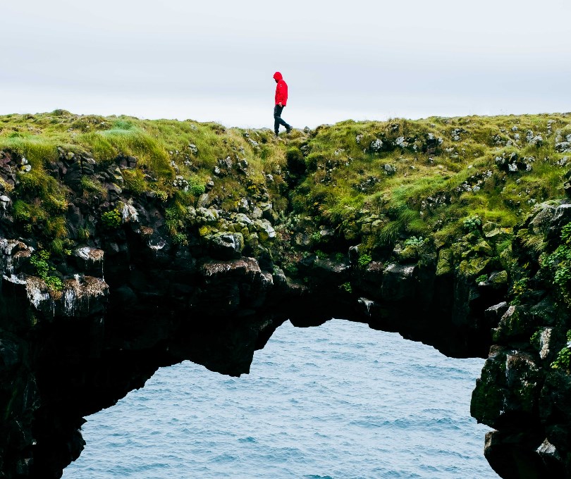 Arnarstapi is a small fishing village, home to a famous cliff walk