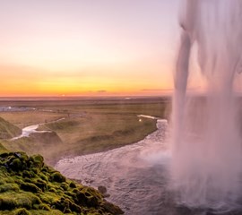 Seljalandsfoss is a waterfall along the Ring Road in Iceland