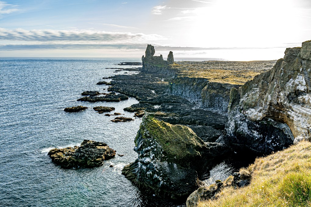 Londrangar Cliffs are made of basalt and were a part of a volcanic crater