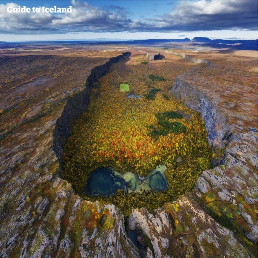 Ásbyrgi canyon in Iceland