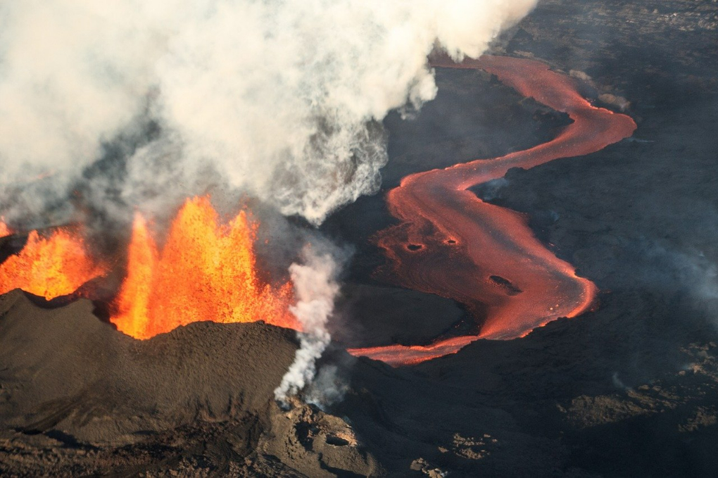 Impressive views of the lava flow at Bardarbunga's eruption a few years ago