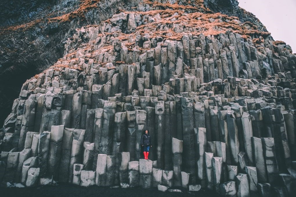 Basalt column in Reynisfjara Iceland