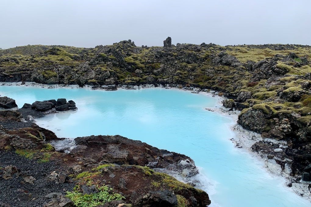 Blue Lagoon Spa and its milky-blue waters on the Reykjanes Peninsula in Iceland