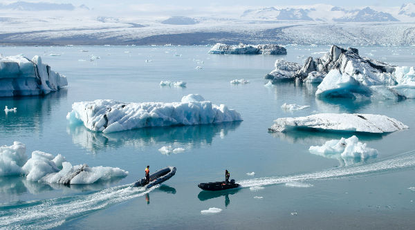 Embark on a boat tour in the Icelandic waters, rivers and glacier lagoons