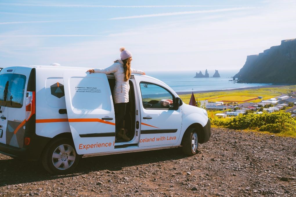 Campervan in summer in Iceland