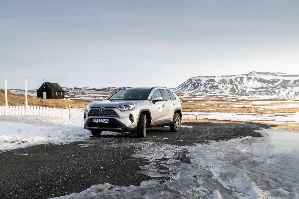 Car in Iceland in November Car in Iceland in November