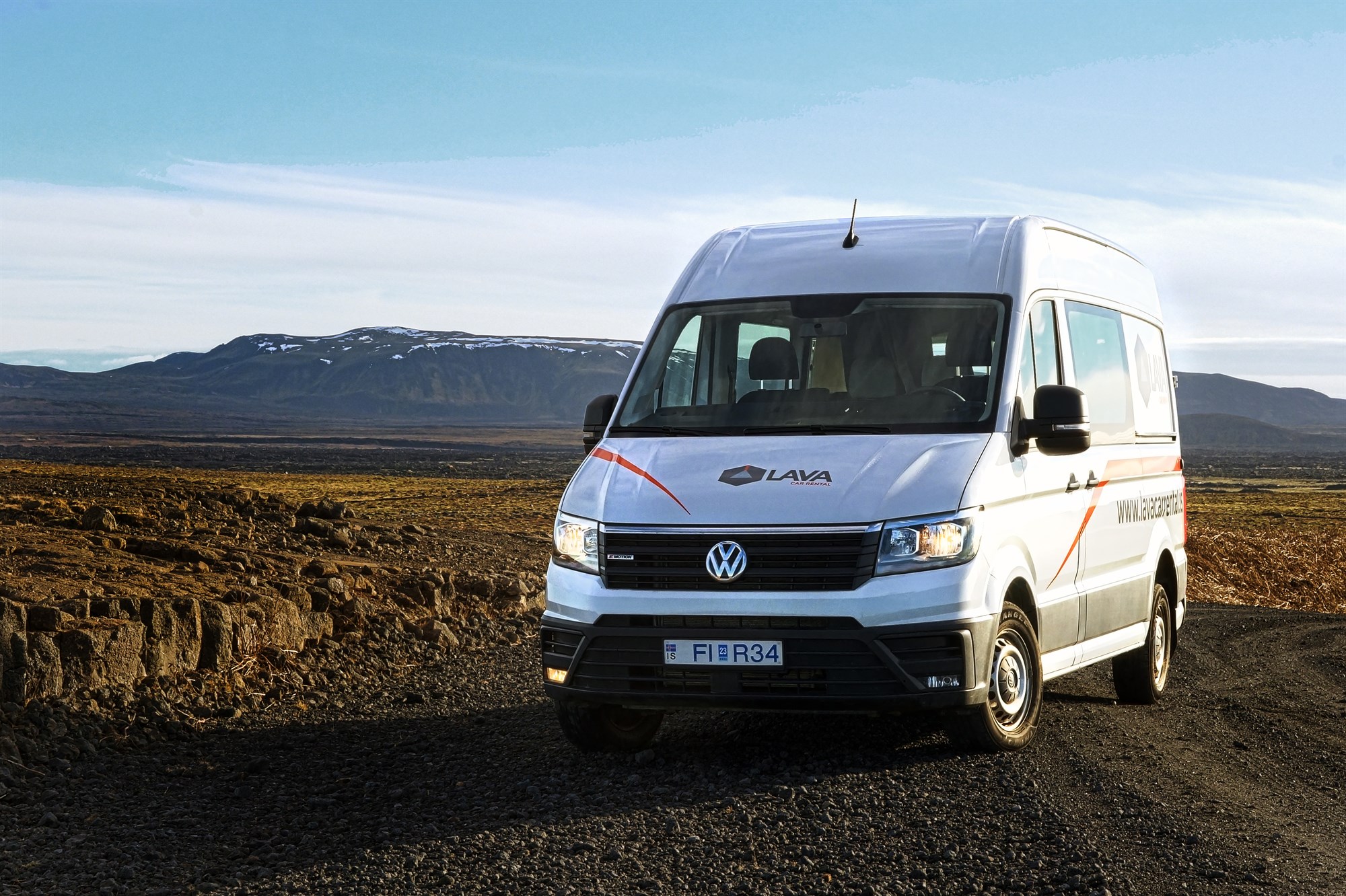 Crafter campervan from Lava in the icelandic nature