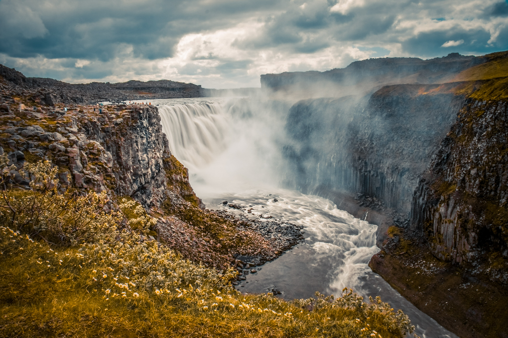Dettifoss is the second most powerful waterall in Europe and is located in North Iceland