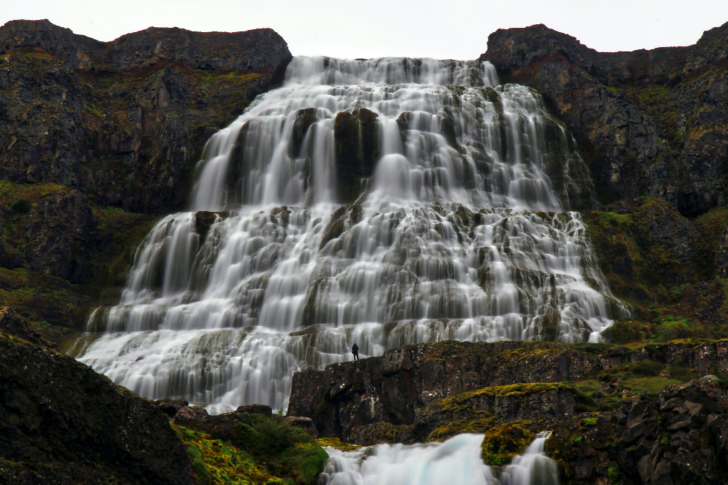Dynjandi is an spectacular waterfall in the remote Westfjords of Iceland
