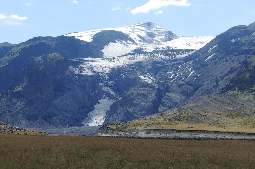 Eyjafjallajokull can be seen during a self-drive trip in the South Coast of Iceland and in Thorsmork Valley