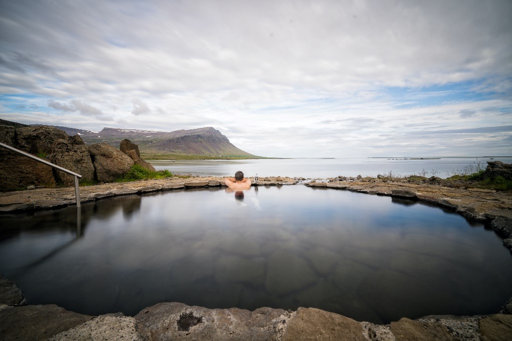 Take a dip in a geothermal pool in Iceland
