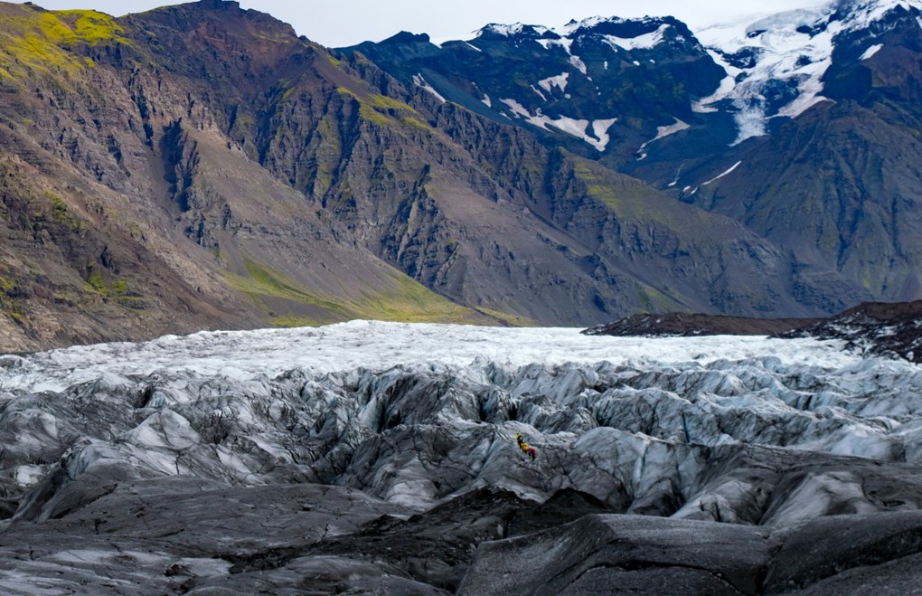 Sólheimajökull is a glacier in southern Iceland
