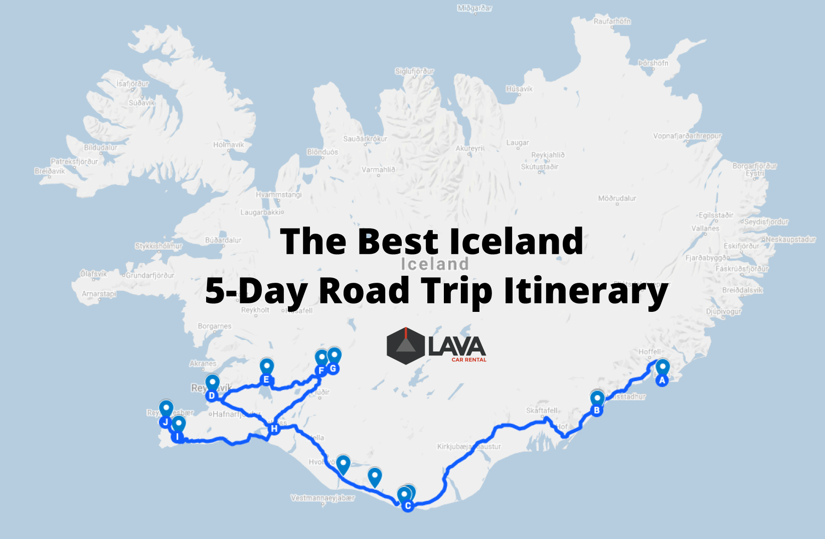 5 days summer winter Iceland road trip route