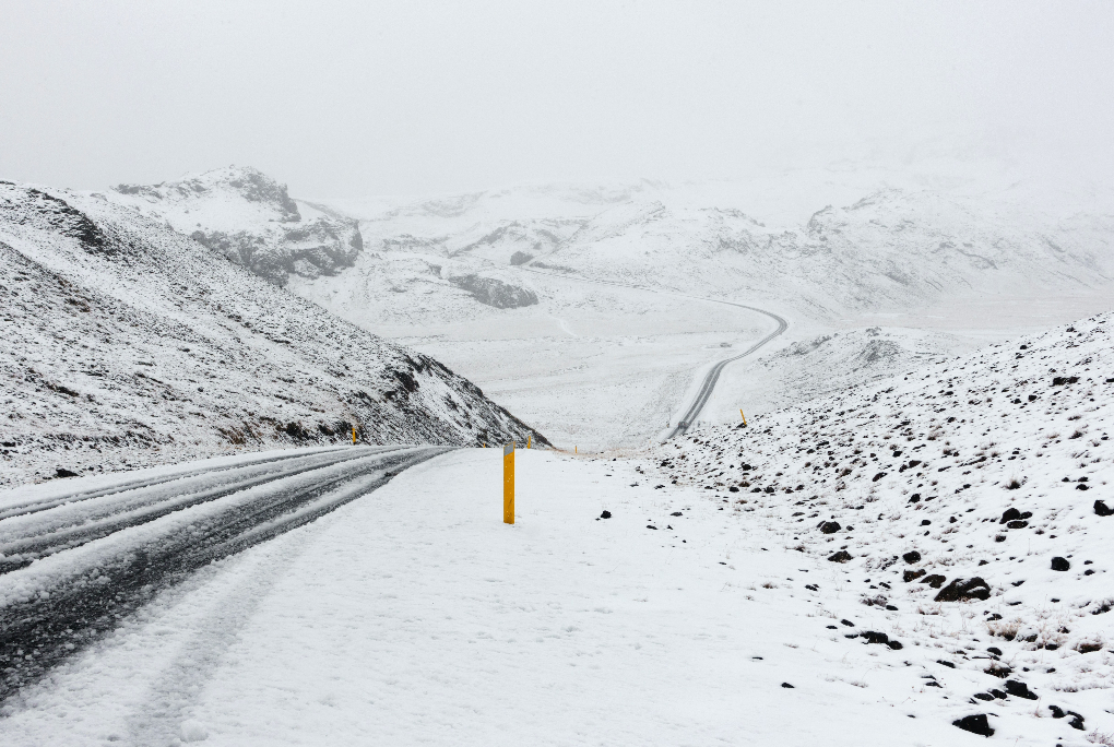 Winter roads in Iceland