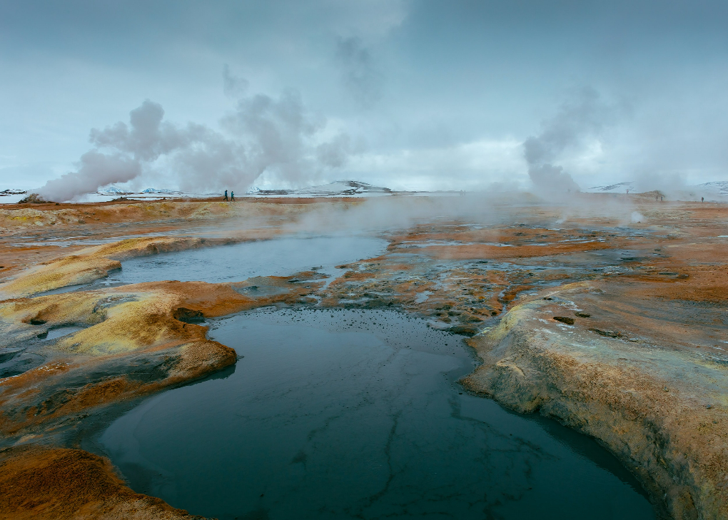 Zona geotérmica en el norte de Islandia