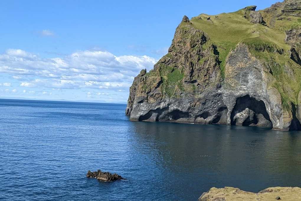 Elephant rock in Westman Islands in Iceland