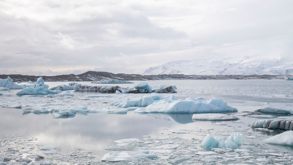 Jokulsarlon glacier lagoon is the deepest lagoon in Iceland