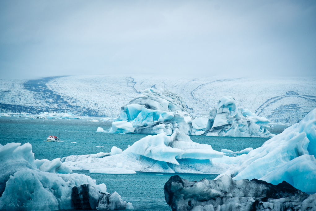 Laguna glaciar Jokulsarlon en Islandia