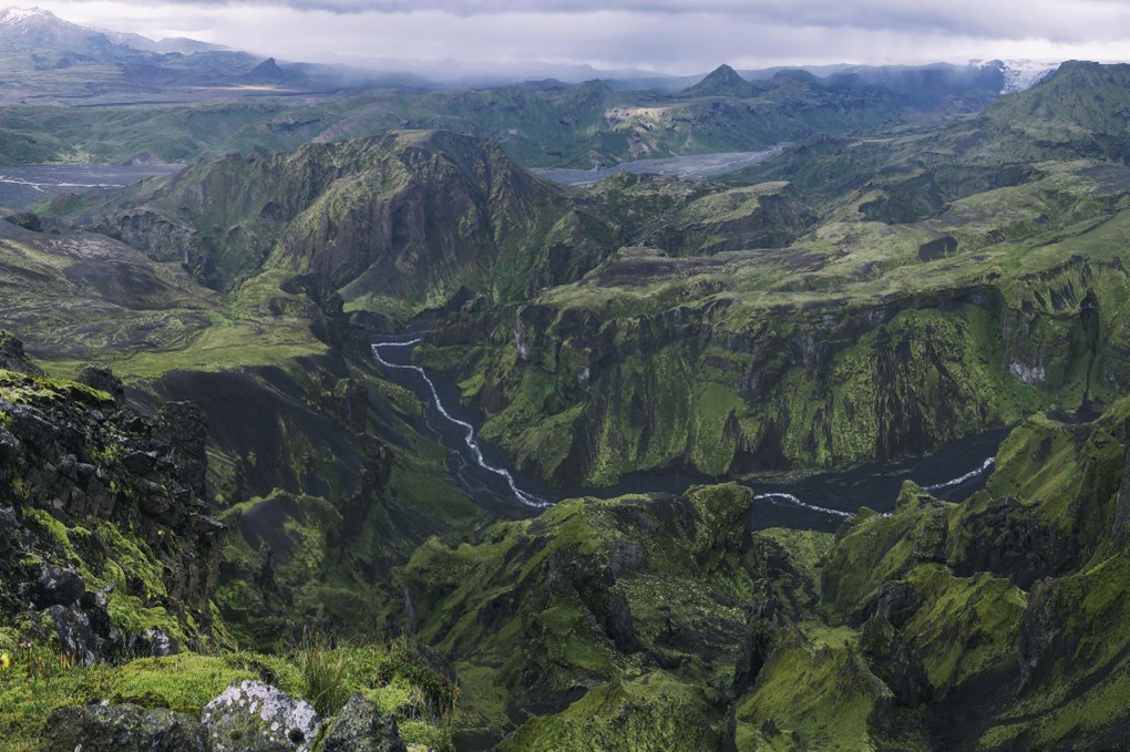 Thorsmork is an excellent region to hike in the Icelandic Highlands