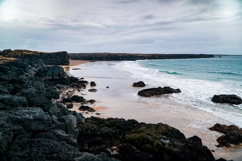 A peaceful beach in the Snaefellsnes Peninsula in Iceland