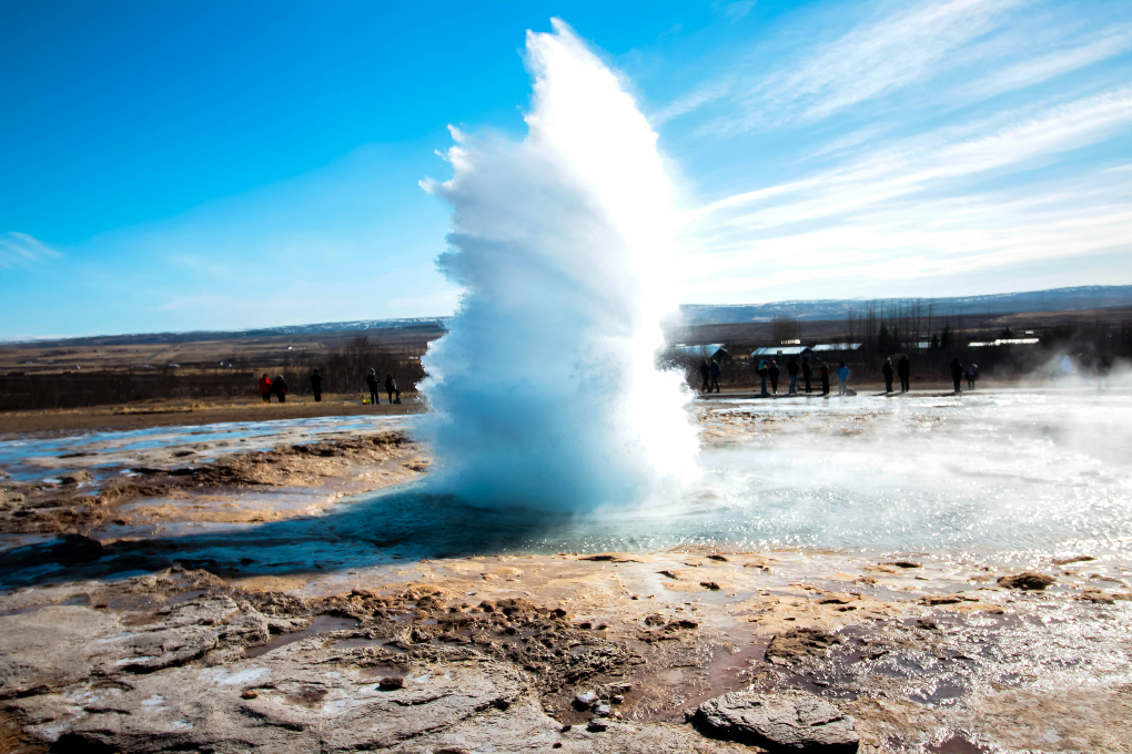 Geysir, in the Golden Circle of Iceland