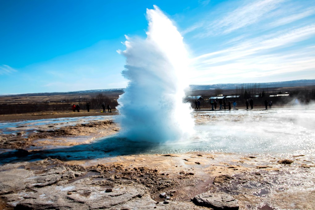 Geysir, in the Golden Circle of Iceland