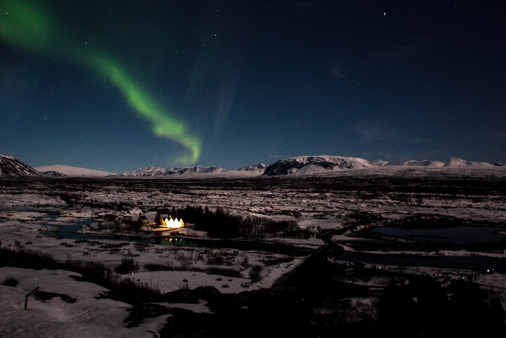 The darkness creates the perfect conditions for northern lights viewing in January