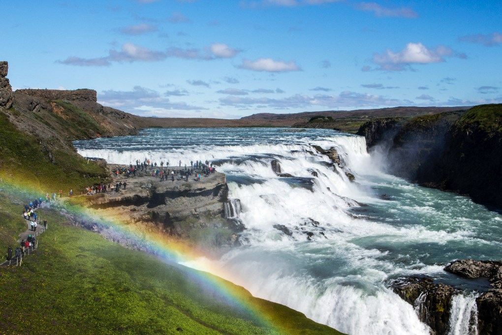 La chute d'eau de Gullfoss en Islande