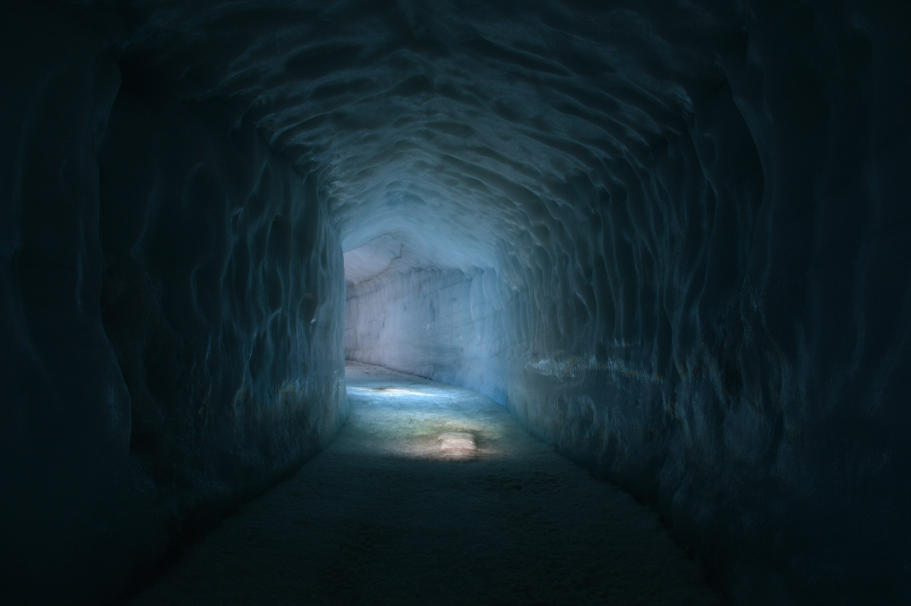 The ice tunnels under Langjokull glacier can be visited all year round