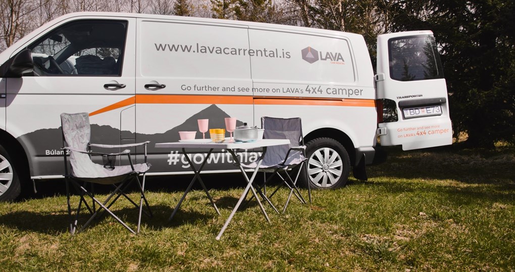 Lava car rental camper van in Iceland