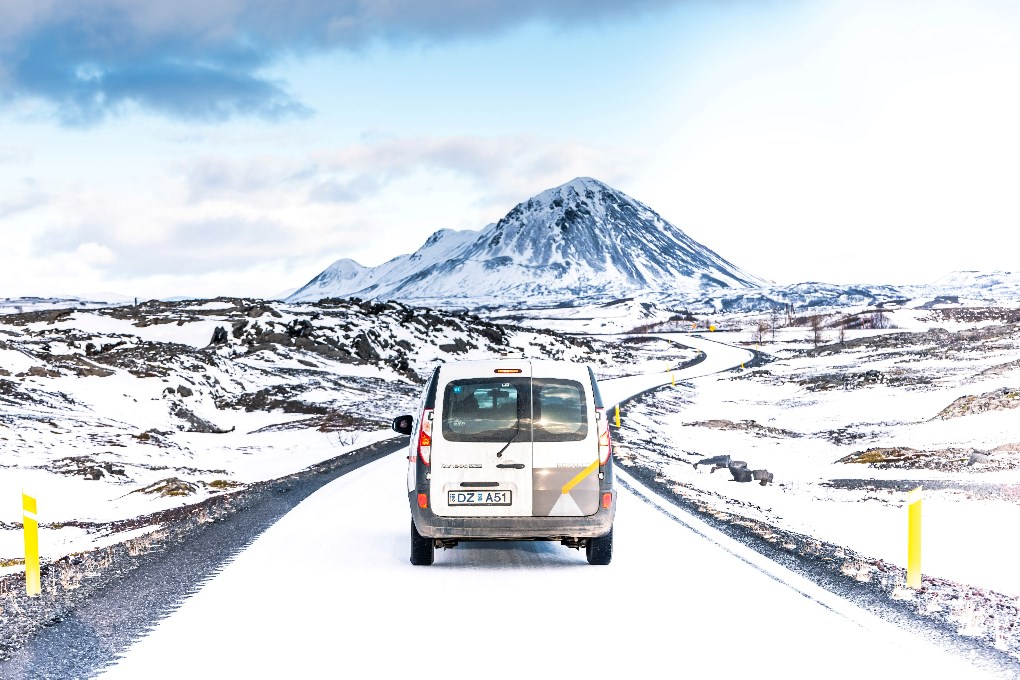 Rent a campervan in Iceland in winter and explore the amazing winter wonders