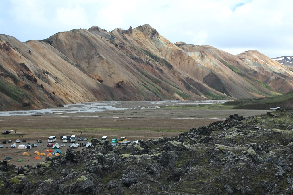 El camping en Landmannalaugar ofrece todas las facilidades