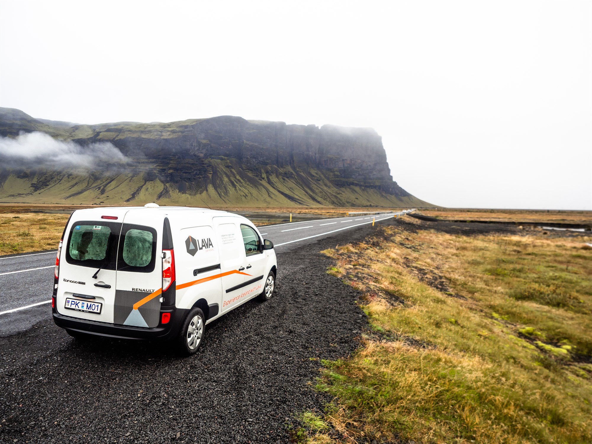 Kangoo maxi on the road in Iceland