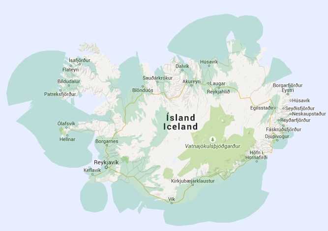 Cobertura de Nova en Islandia