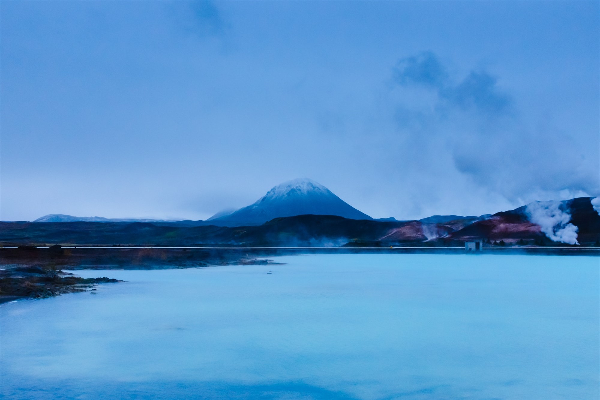 Myvatn is a beautiful lake with many small islands in the north of Iceland, the fourth largest lake in the country.