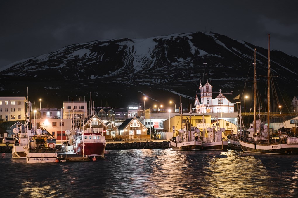 Husavik es conocida por tener algunos de los mejores puntos de observación de ballenas de Europa 