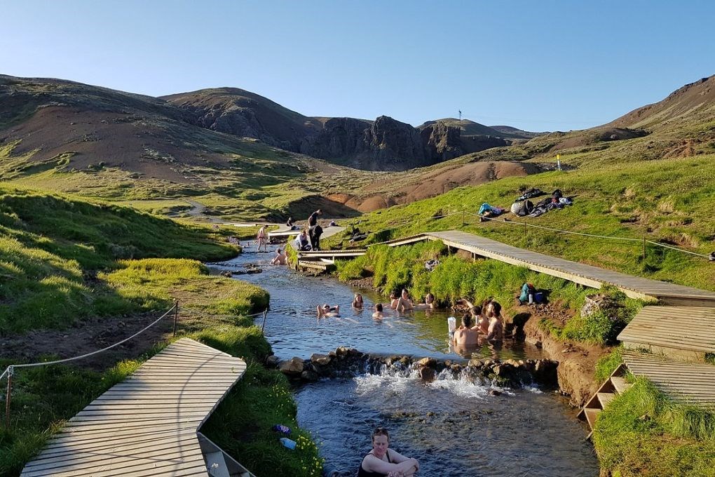 Aguas termales de Reykjadalur, Islandia