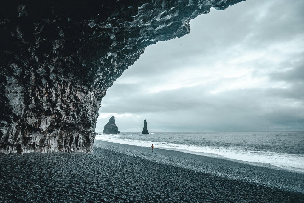 Reynisfjara black sand beach in Iceland