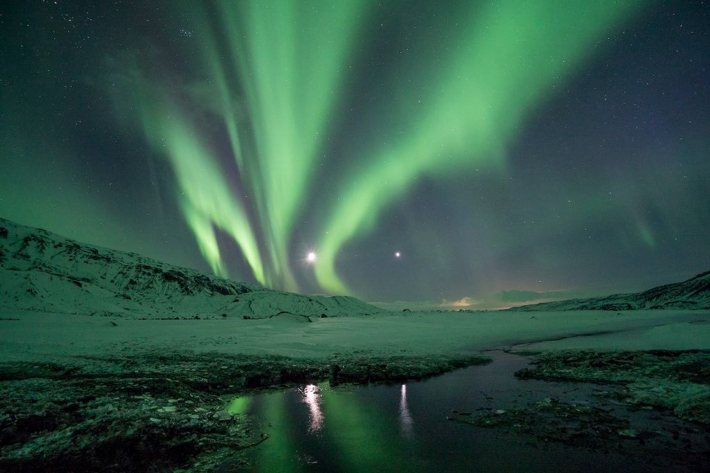 Catch the northern lights in Iceland with your loved one
