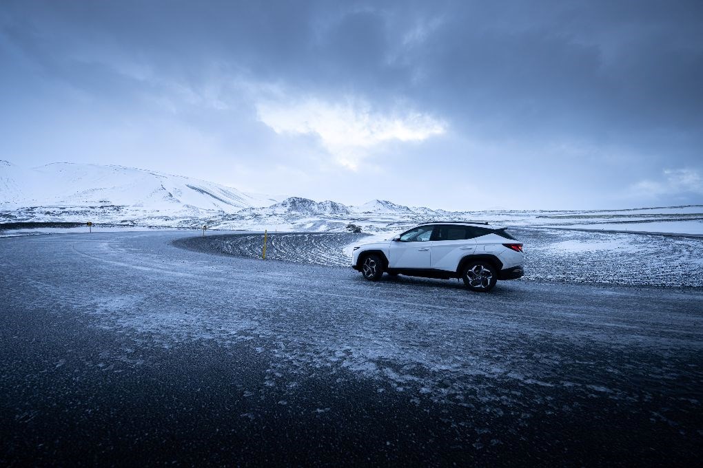 Roads can get snowy in Iceland in November