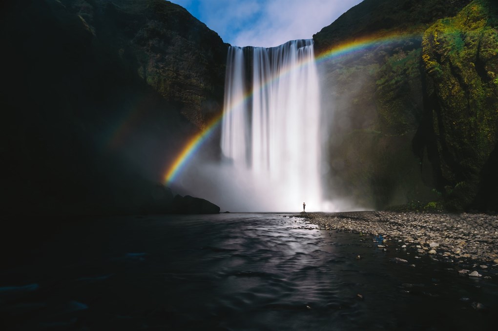 Skogafoss is one of the famous tourist attractions in south Iceland