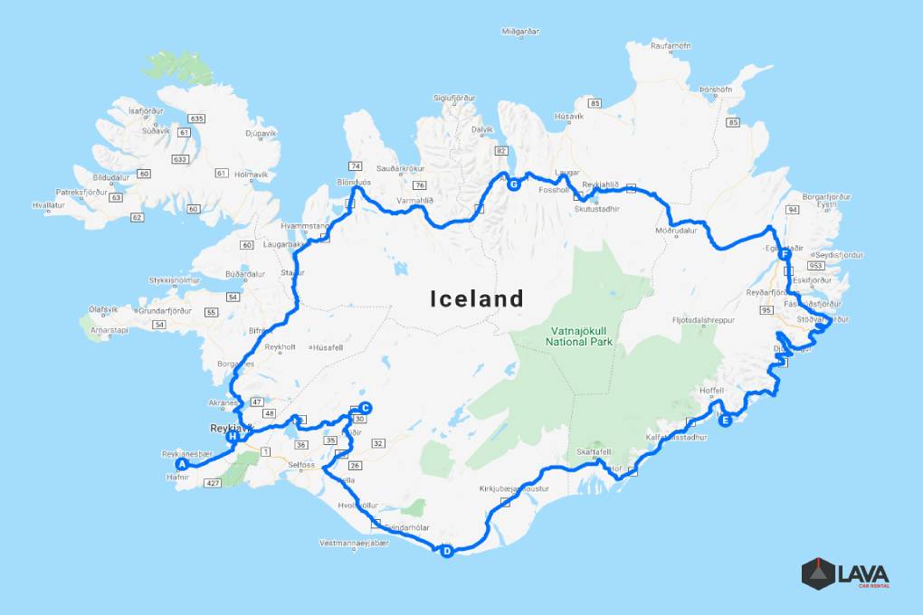 Summer itinerary for 8 days in Iceland