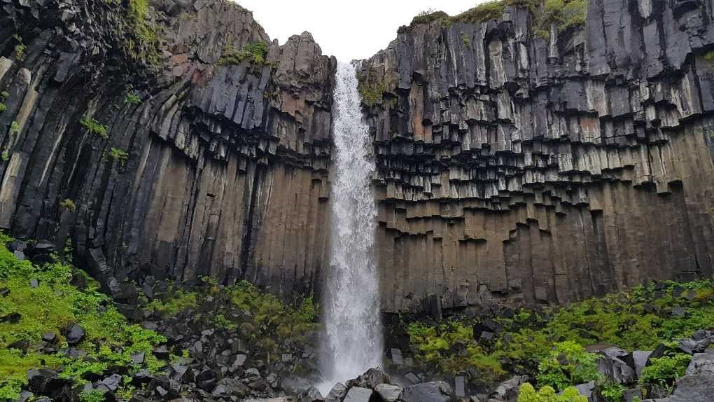 Svartifoss waterfall in Skaftafell, Iceland Svartifoss waterfall in Skaftafell, Iceland