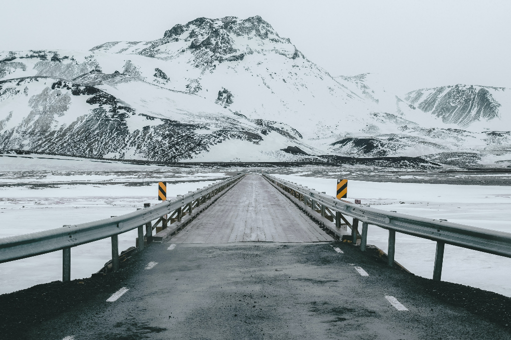 Single lane bridges are often found in Iceland