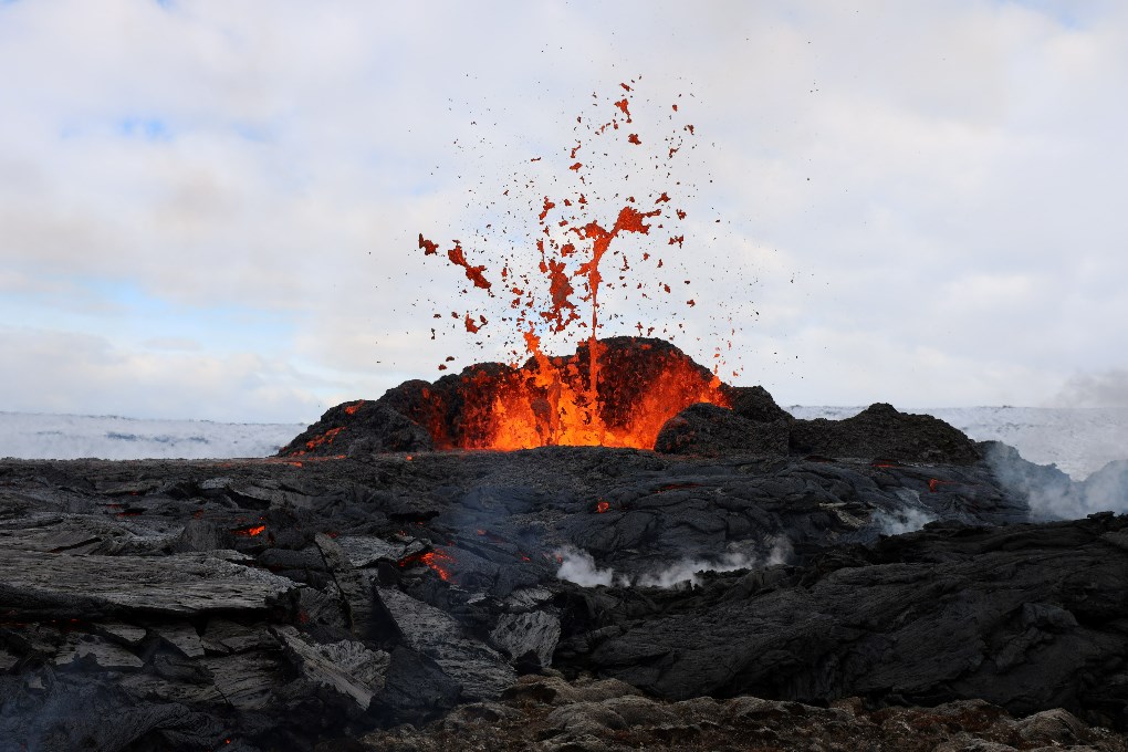 Volcán Fagradalsfjall en la península de Reykjanes