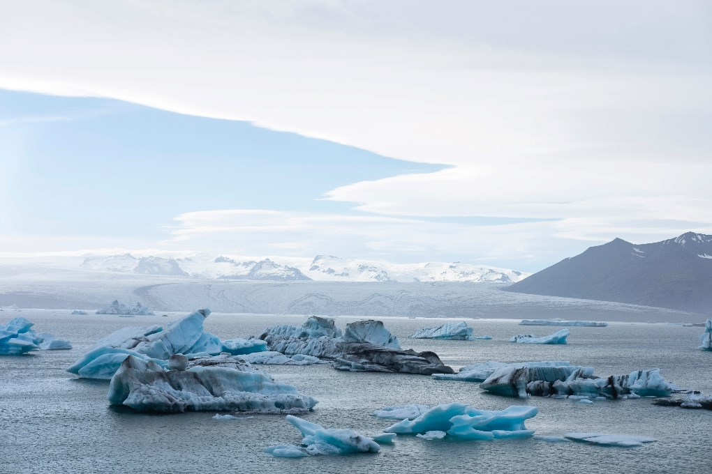Laguna glaciar Jokulsarlon en Islandia